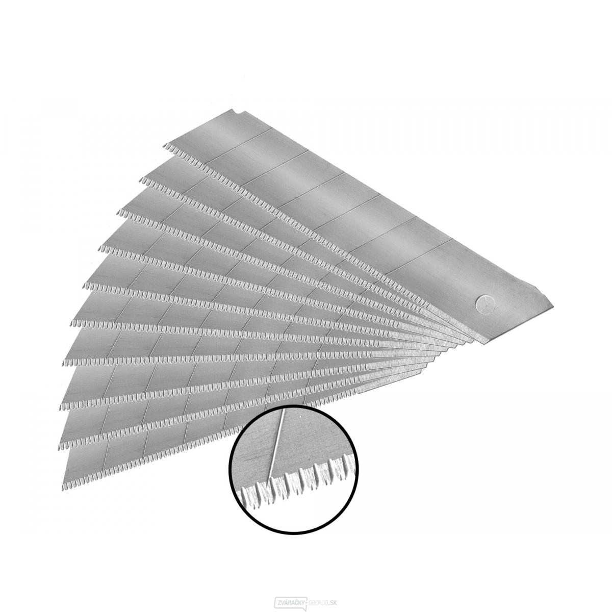 Rezné čepele so zúbkovaným ostrím, 25 mm, 10 ks, SK5