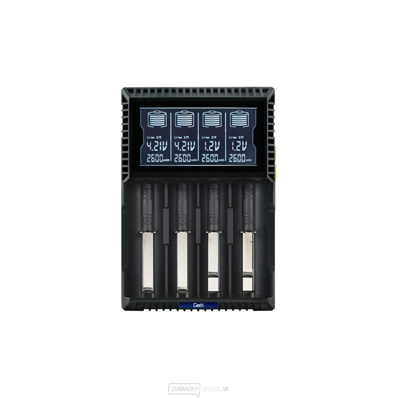 Nabíjačka batérií Geti GDC4U Li-Ion LiFePO4 NiCd NiMH
