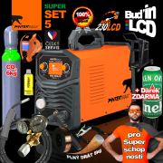 PANTERMAX MIG230LCD invertorová zváračka MIG/TIG/MMA + Kukla + Red Ventil + Drôt 5kg + plná Co2 Fľaša + Podvozok + Horá náhled