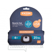 Čiapka s čelovkou 4x25lm, nabíjanie cez USB, tmavomodrá, ECONOMY, univerzálna veľkosť Čiapka s čelovkou 4x25lm, nabíjanie cez USB, tmavomodrá, ECONOMY, univerzálna veľkosť náhled