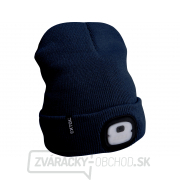 Čiapka s čelovkou 4x25lm, nabíjanie cez USB, tmavomodrá, ECONOMY, univerzálna veľkosť Čiapka s čelovkou 4x25lm, nabíjanie cez USB, tmavomodrá, ECONOMY, univerzálna veľkosť gallery main image