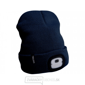 Čiapka s čelovkou 4x25lm, nabíjanie cez USB, tmavomodrá, ECONOMY, univerzálna veľkosť Čiapka s čelovkou 4x25lm, nabíjanie cez USB, tmavomodrá, ECONOMY, univerzálna veľkosť gallery main image