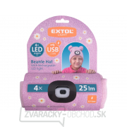 4x25lm čelovka s čelenkou, nabíjanie cez USB, ružová s trblietkami a bambuľkami, detská 4x25lm čelovka s čelenkou, nabíjanie cez USB, ružová s trblietkami a bambuľkami, detská náhled