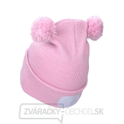 4x25lm čelovka s čelenkou, nabíjanie cez USB, ružová s trblietkami a bambuľkami, detská náhled