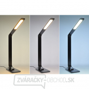 Solight LED stolná lampa stmievateľná, 8W, displej, zmena chromatickosti, hliník, čierna Náhľad