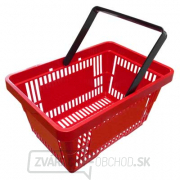 Nákupný vozík, červený plast, 43x30x23cm gallery main image