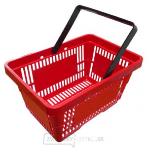 Nákupný vozík, červený plast, 43x30x23cm