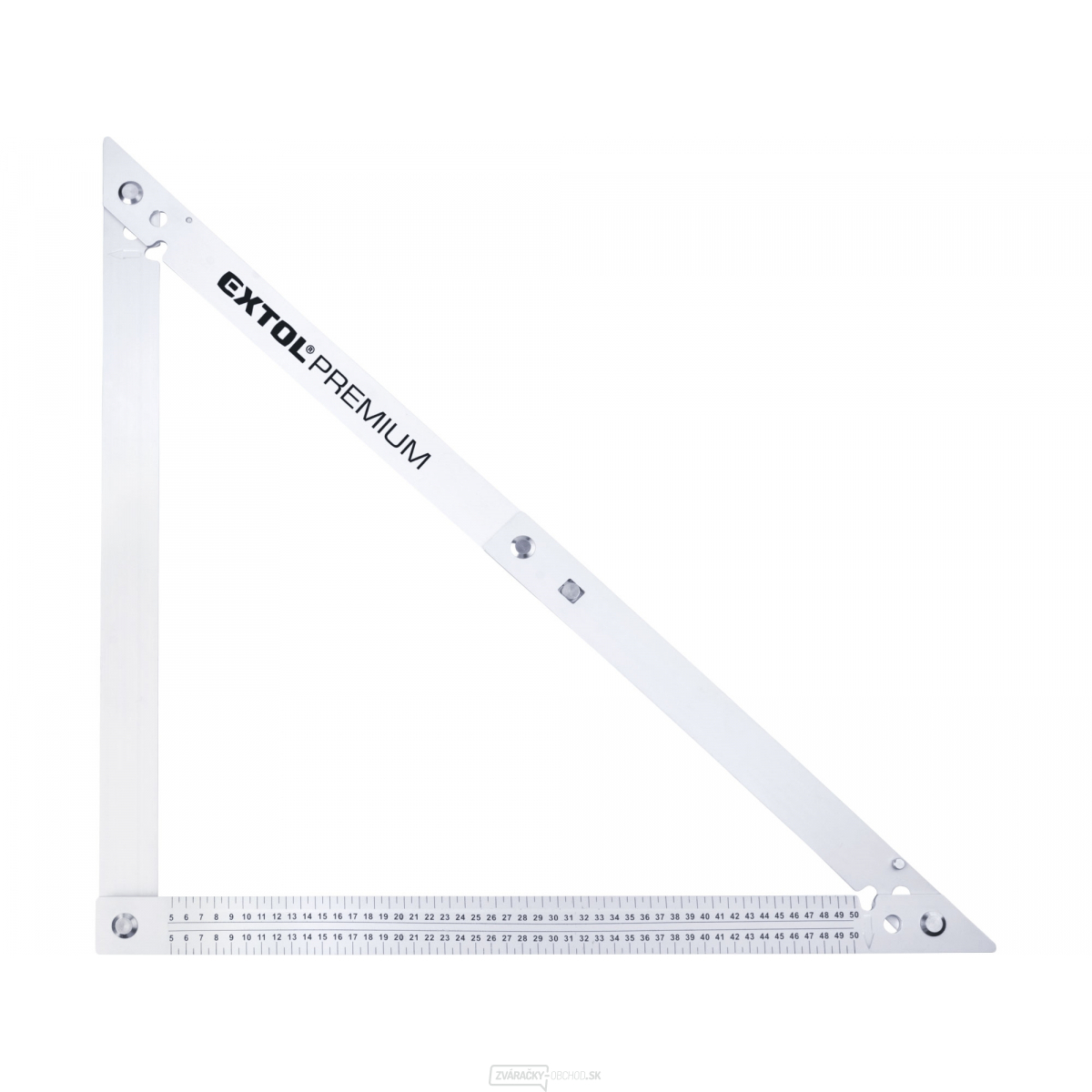 Sklopný konštrukčný uholník, 600 mm, hliník