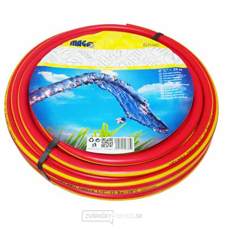 Záhradná hadica červená - žltý pruh 3/4 Záhradná hadica červená - žltý pruh 3/4