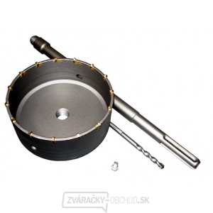 Príklepová vŕtacia korunka, priemer 125mm so stopkou 400mm SDS MAX Príklepová vŕtacia korunka, priemer 125mm so stopkou 400mm SDS MAX gallery main image