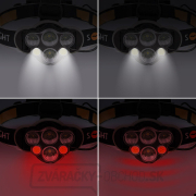 Solight LED čelové nabíjacie svietidlo, 550lm, Li-Ion, USB náhled