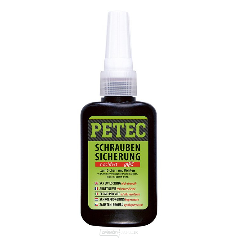 PETEC 92050 Prípravok na zaistenie skrutiek - vysoká pevnosť, 50 g