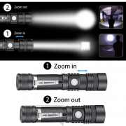 Solight nabíjacie LED svietidlo s cyklo držiakom, 400lm, fokus, Li-Ion, USB Náhľad