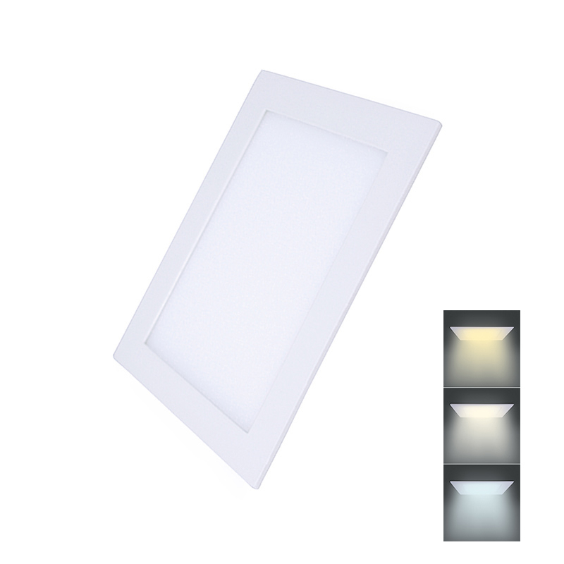 Solight LED mini panel CCT, podhľad, 18W, 1530lm, 3000K, 4000K, 6000K, štvorcový
