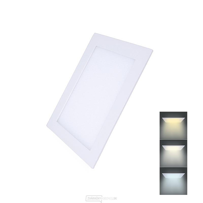 Solight LED mini panel CCT, podhľad, 12W, 900lm, 3000K, 4000K, 6000K, štvorcový