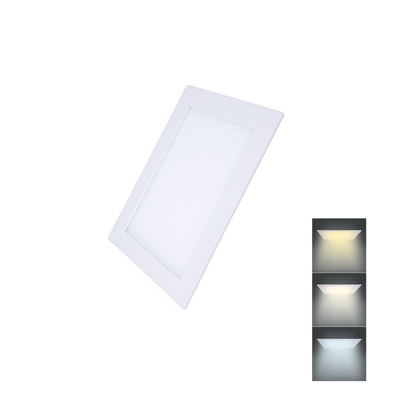 Solight LED mini panel CCT, podhľad, 6W, 450lm, 3000K, 4000K, 6000K, štvorcový