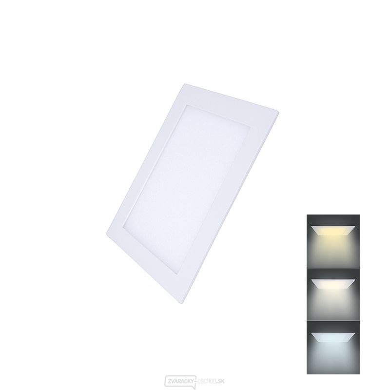 Solight LED mini panel CCT, podhľad, 6W, 450lm, 3000K, 4000K, 6000K, štvorcový