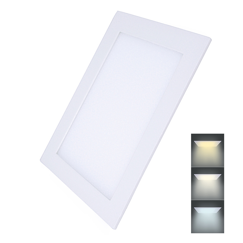 Solight LED mini panel CCT, podhľad, 24W, 1800lm, 3000K, 4000K, 6000K, štvorcový