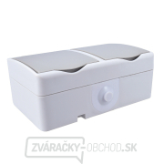 Dvojitá zásuvka Solight IP54, sivá náhled