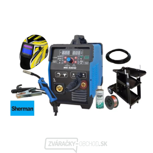 Sherman MIG 200 HD + Káble + Horák + Drôt + Sprej + Kukla + Vozík Sherman MIG 200 HD + Káble + Horák + Drôt + Sprej + Kukla + Vozík gallery main image