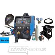 Sherman MIG 200 HD + Káble + Horák 3m + Horák 4m + Drôt + Sprej + Kukla + Vozík + Ventil + Fľaša CO2  gallery main image