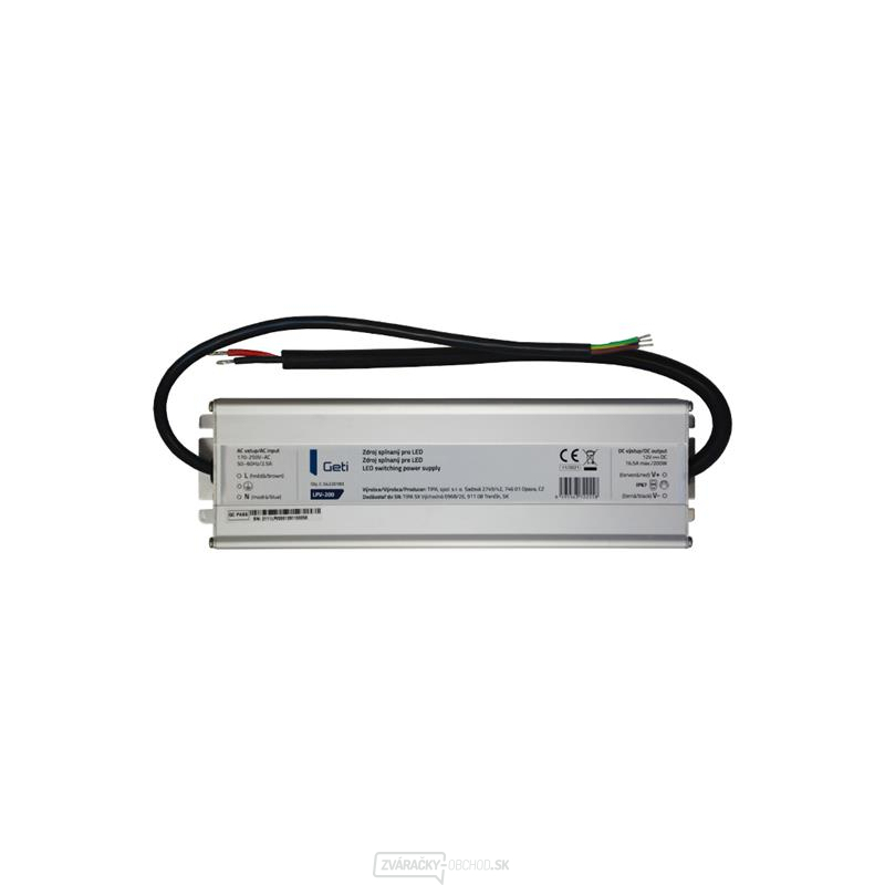 Spínaný napájací zdroj pre LED 12V/200W Geti LPV-200