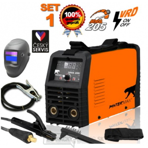 PANTERMAX® MMA205LCD Zvár. invertor MMA/TIG SET 1 + káble + kukla