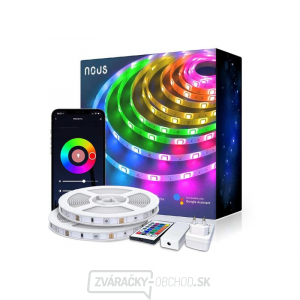 Smart LED pásik 12V 40LED/m IP44 36W RGB NOUS F3 20m WiFi Tuya gallery main image