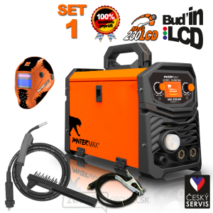 PANTERMAX® MIG230LCD Zvar. invertor MIG/MMA/TIG SET 1 + Káble + Horák + Kukla + Kefa