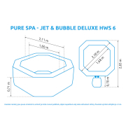 Bazén vírivý nafukovací Pure Spa - Jet & Bubble Deluxe HWS 6 - Intex 28462EX Náhľad
