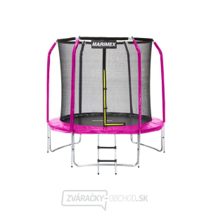 Trampolína Marimex 244 cm ružová + ochranná sieť + schodíky ZADARMO  gallery main image