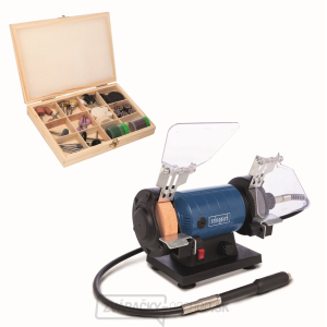 Scheppach HG 35 - dvojkotúčová brúska leštička so systémom Flexidrive Scheppach HG 35 - dvojkotúčová brúska leštička so systémom Flexidrive gallery main image