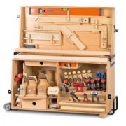 Pojízdný dřevěný box na náradie Holzkraft® Náhľad