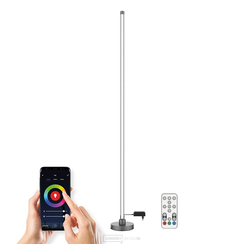 Solight LED inteligentná stojacia lampa Rainbow, wifi, RGB, CCT, 140 cm