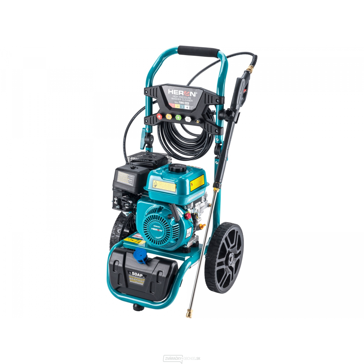 Vysokotlakový motorový čistič so šampónovačom, 186bar
