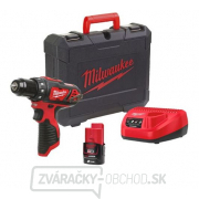 Milwaukee Kompaktný aku vŕtačka/skrutkovač M12 BDD-201C gallery main image