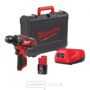 Milwaukee Kompaktný aku vŕtačka/skrutkovač M12 BDD-201C gallery main image