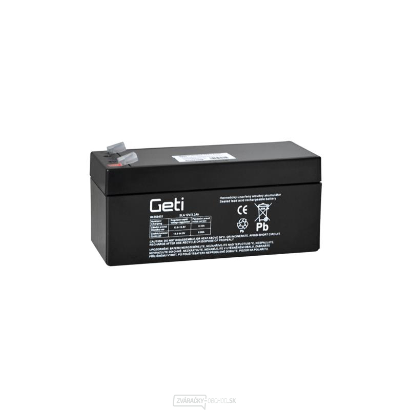 Batéria olovená 12V 3.3Ah Geti Batéria olovená 12V 3.3Ah Geti gallery main image