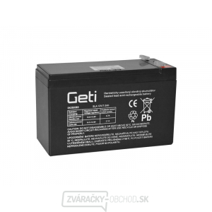 Batéria olovená 12V 7.0Ah Geti (konektor 4,75 mm)