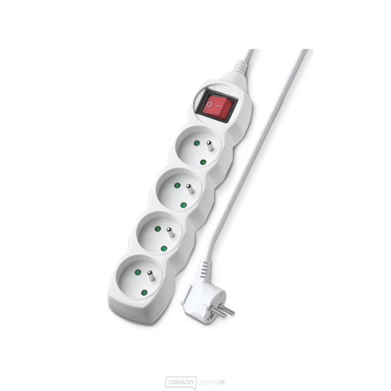 Predlžovací kábel 4 zásuvky 5m Geti GEC45S s vypínačom