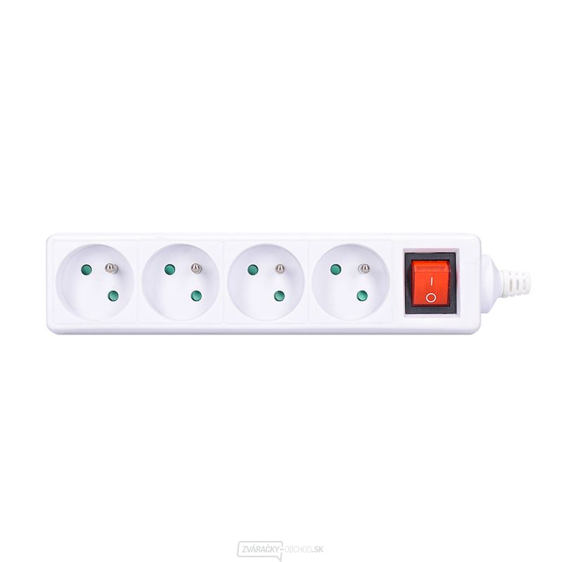 Solight viacnásobná zásuvka, 4 zásuvky, vypínač