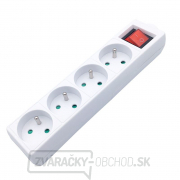 Solight viacnásobná zásuvka, 4 zásuvky, vypínač Náhľad