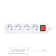Solight viacnásobná zásuvka, 4 zásuvky, vypínač Solight viacnásobná zásuvka, 4 zásuvky, vypínač gallery main image