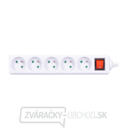 Solight viacnásobná zásuvka, 5 zásuviek, vypínač Solight viacnásobná zásuvka, 5 zásuviek, vypínač gallery main image