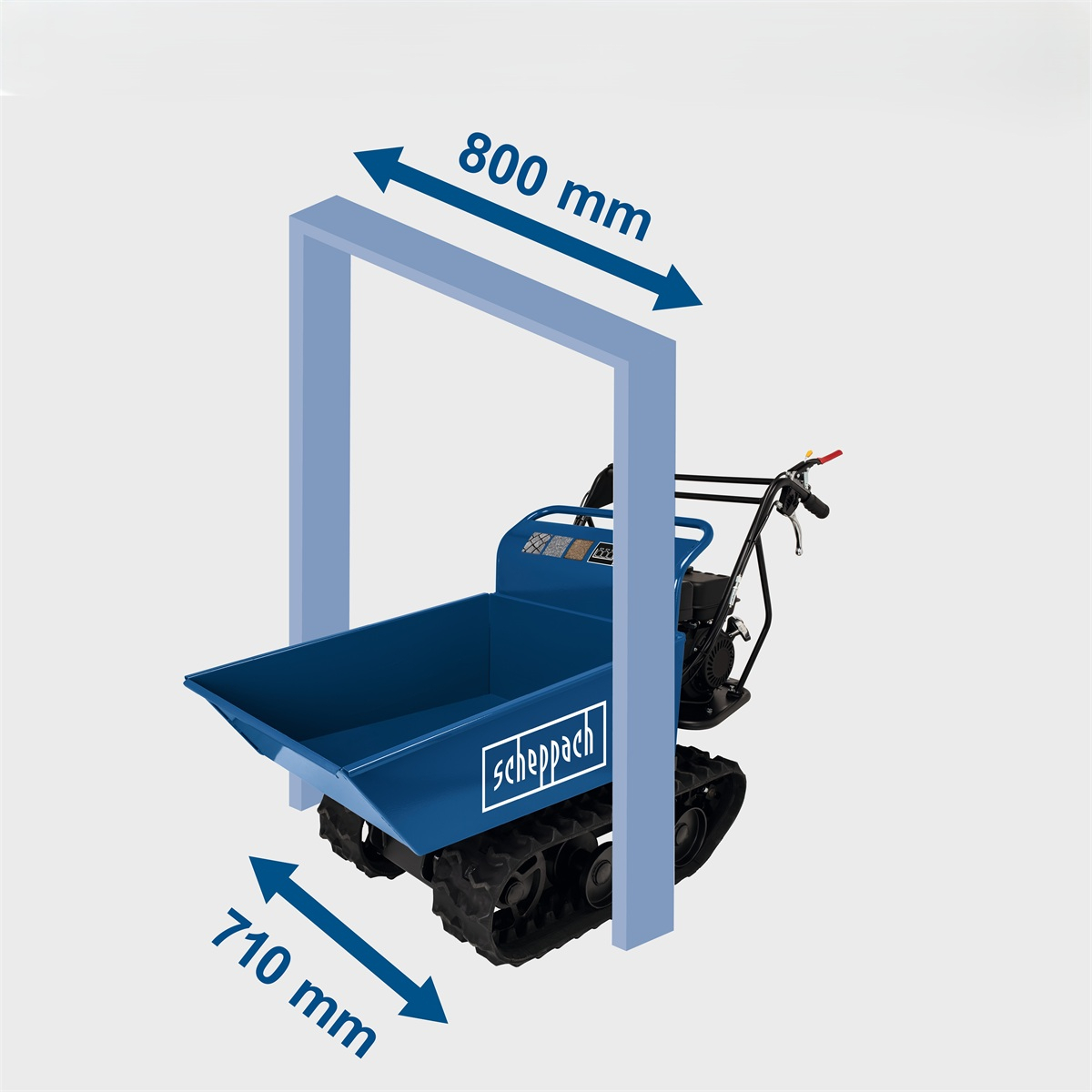 Scheppach DP 4500 pásový prepravník 400 kg s mechanickým sklápaním korby Náhľad