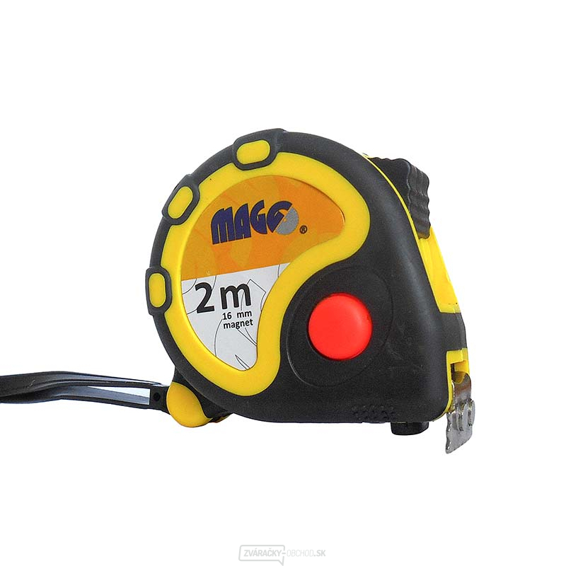 Zvinovací meter 2m x 16mm (guma/plast, magnet)