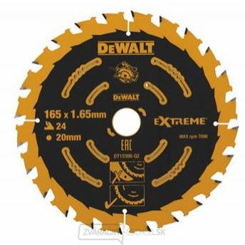 DeWALT DT10300 pílový kotúč EXTREME FLEXVOLT, 165 x 20 mm, 24 zubov