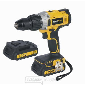 POWERPLUS POWX00445 - Aku príklepový skrutkovač/vŕtačka 20V LI-ION 2BAT gallery main image
