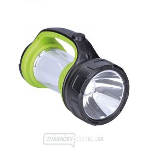 Solight Dobíjacia LED baterka s lampou, 3W Cree, 168lm + 200lm, zeleno-čierna