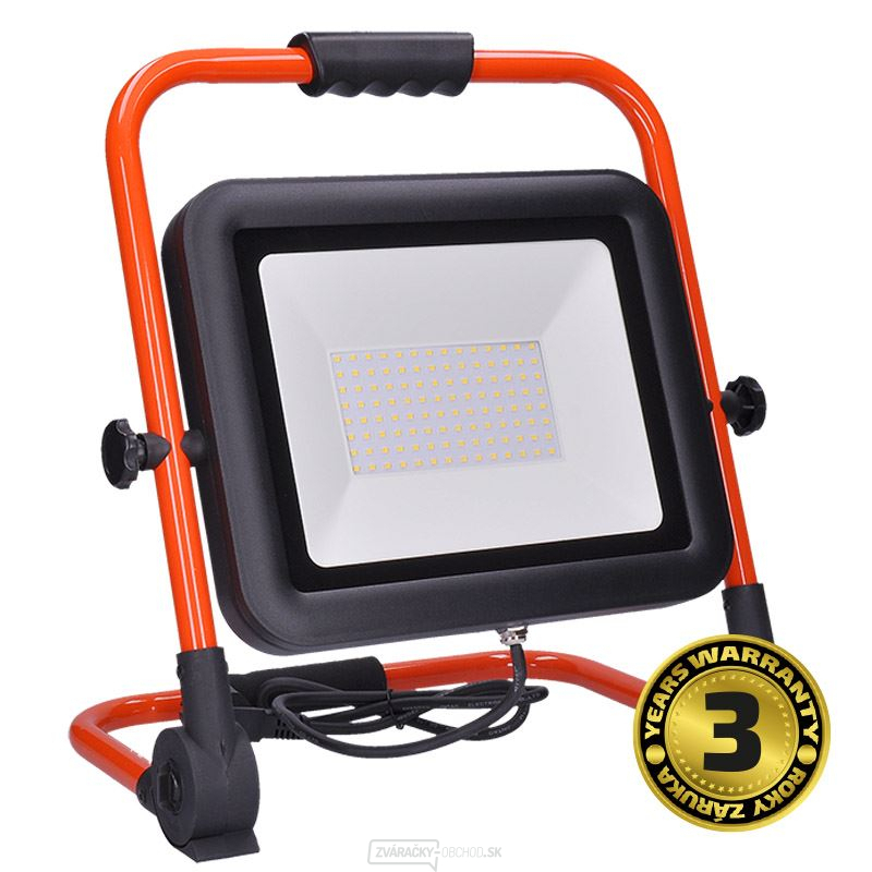Solight LED reflektor PRO so skladacím stojanom, 100W, 9200lm, 5000K, kábel so zástrčkou, IP65